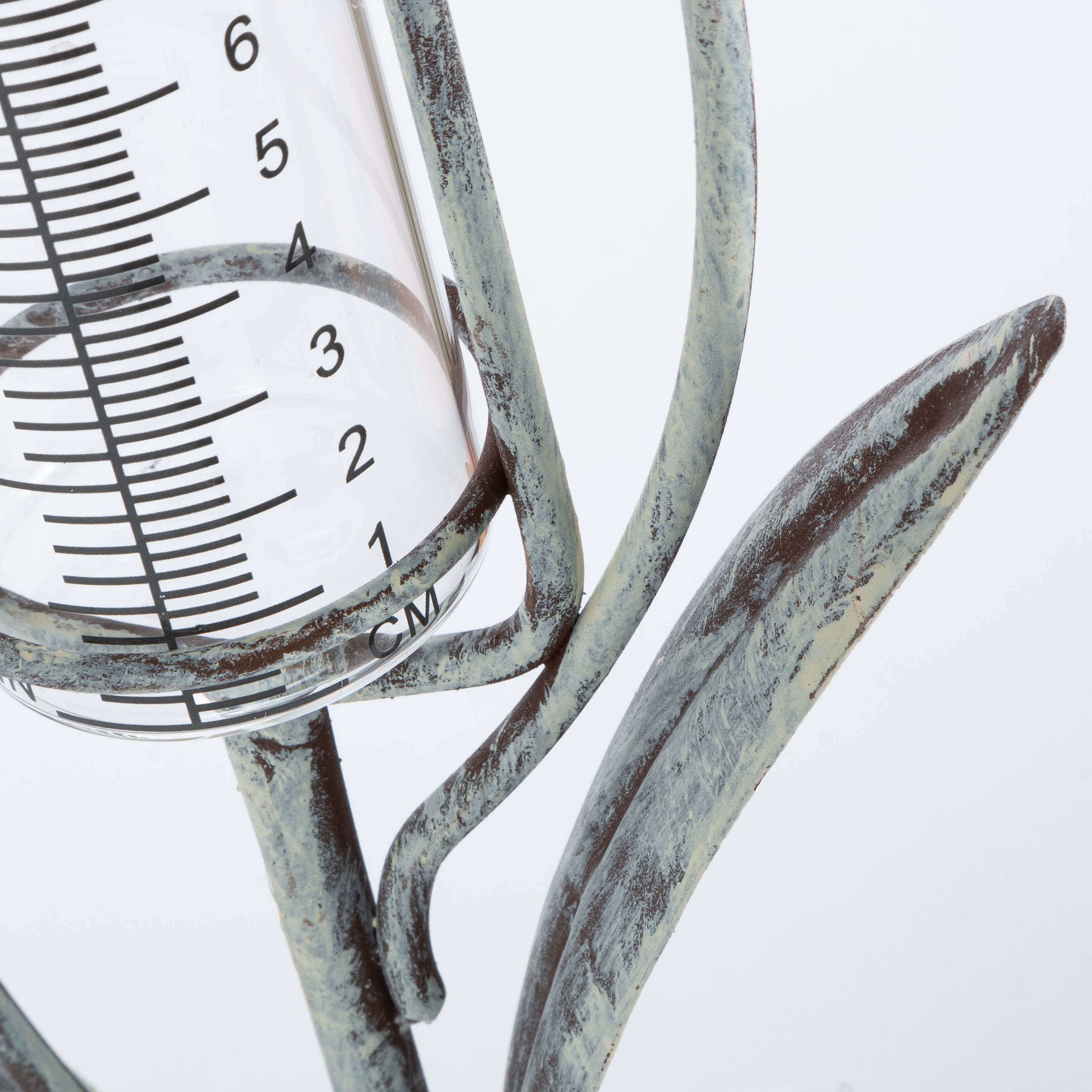 36.5 in Metal Butterfly Garden Stake Rain Gauge